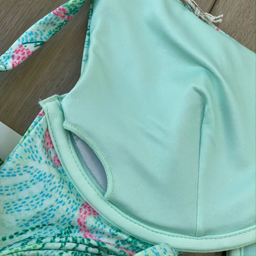 Kenny Flowers Green Tropical Leaf & Pink Floral Bikini - Picture 8 of 11
